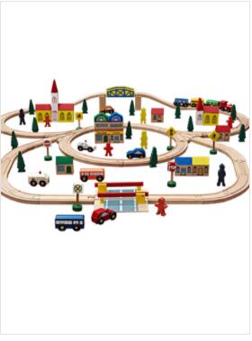 Colorful HJD93950A Wooden Track Baby training Creative Design Early Education Wooden Toy for kids